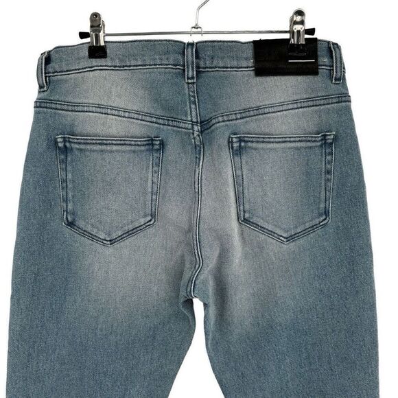 BLK DNM Move Cropped Straight Leg Jeans Addison Blue Size 29 NWT - Picture 7 of 9